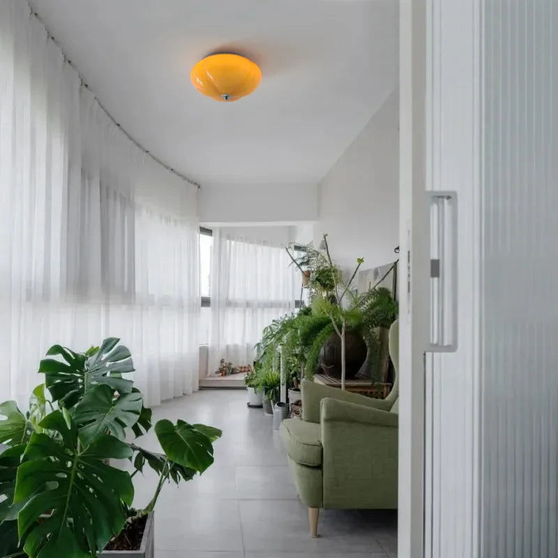 lustre minimaliste en verre style rétro led