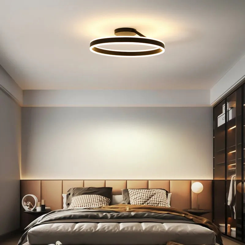 Anneau nordique Led lustre de plafond réglable pour piste salle à manger salon Table centrale chambre suspension lumière décor Lustre luminaire - vue 4 sur 12