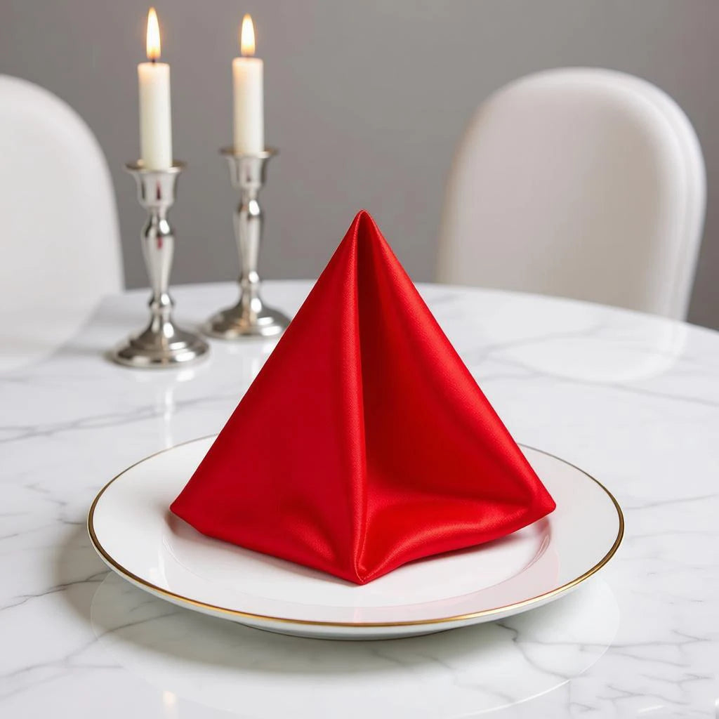 Serviette de table satin style moderne pour receptions - vue 4 sur 5