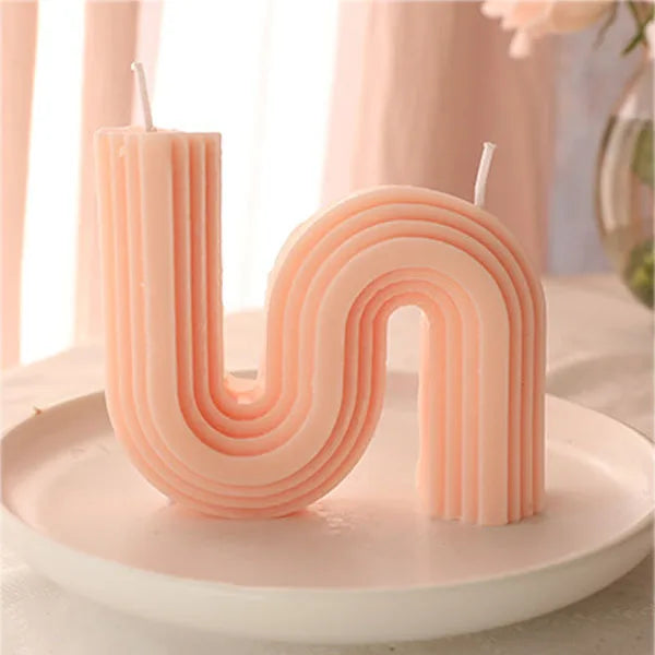 bougies parfumées géométriques en forme de u pour décoration intérieure - vue 12 sur 22