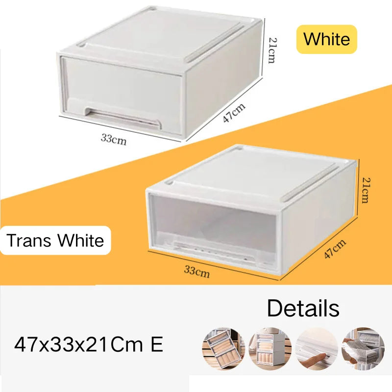 tiroirs empilables en plastique transparent pour rangement pratique - vue 44 sur 48