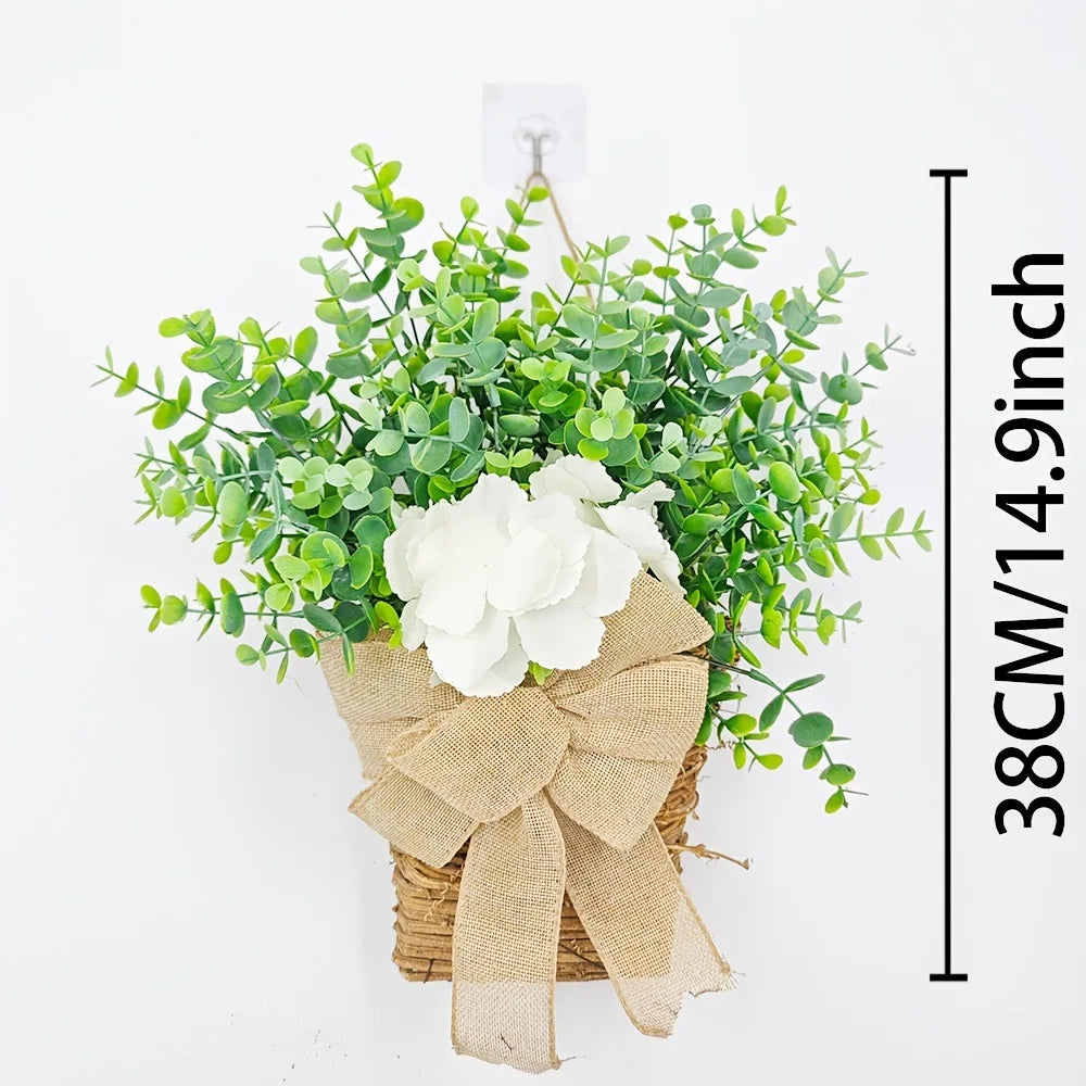 panier de fleurs artificielles couronne de printemps pour décoration de Pâques - vue 10 sur 10