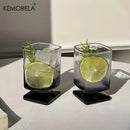 Verre cocktail carré design dégradé pour whisky jus