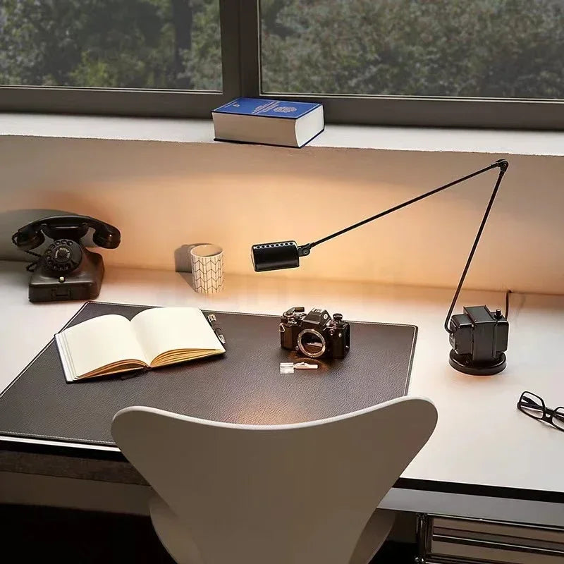 lampadaire moderne au design italien avec bras pivotant ajustable - vue 5 sur 14