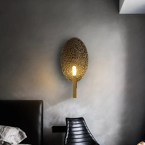 applique murale en cuivre design moderne avec lumières led dorées