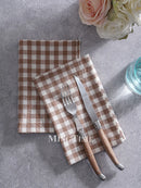 Serviette de table vichy coton style champetre lavable