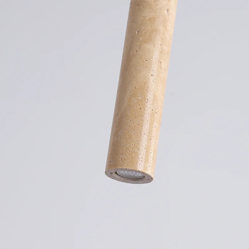 suspension vintage en pierre naturelle avec abat-jour cloche - vue 6 sur 6