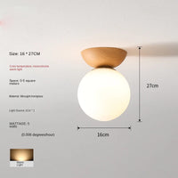 Plafonnier moderne LED en bois arrondi design