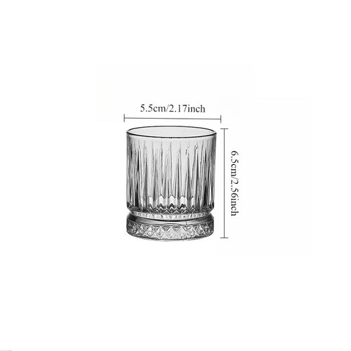 Verre transparent rainuré style bar vin bière