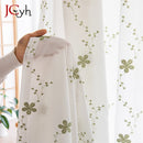 Voilage brodé floral style champetre pour salon chambre