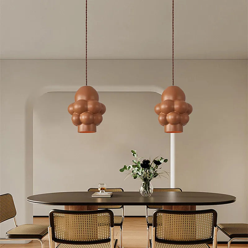 Français Crémeux Vent Salle À Manger LED Lustre Nordique Wabi Sabi Table À Manger Bar Chambre Vestiaire Suspension Lumière Décor À La Maison Lampes - vue 3 sur 10