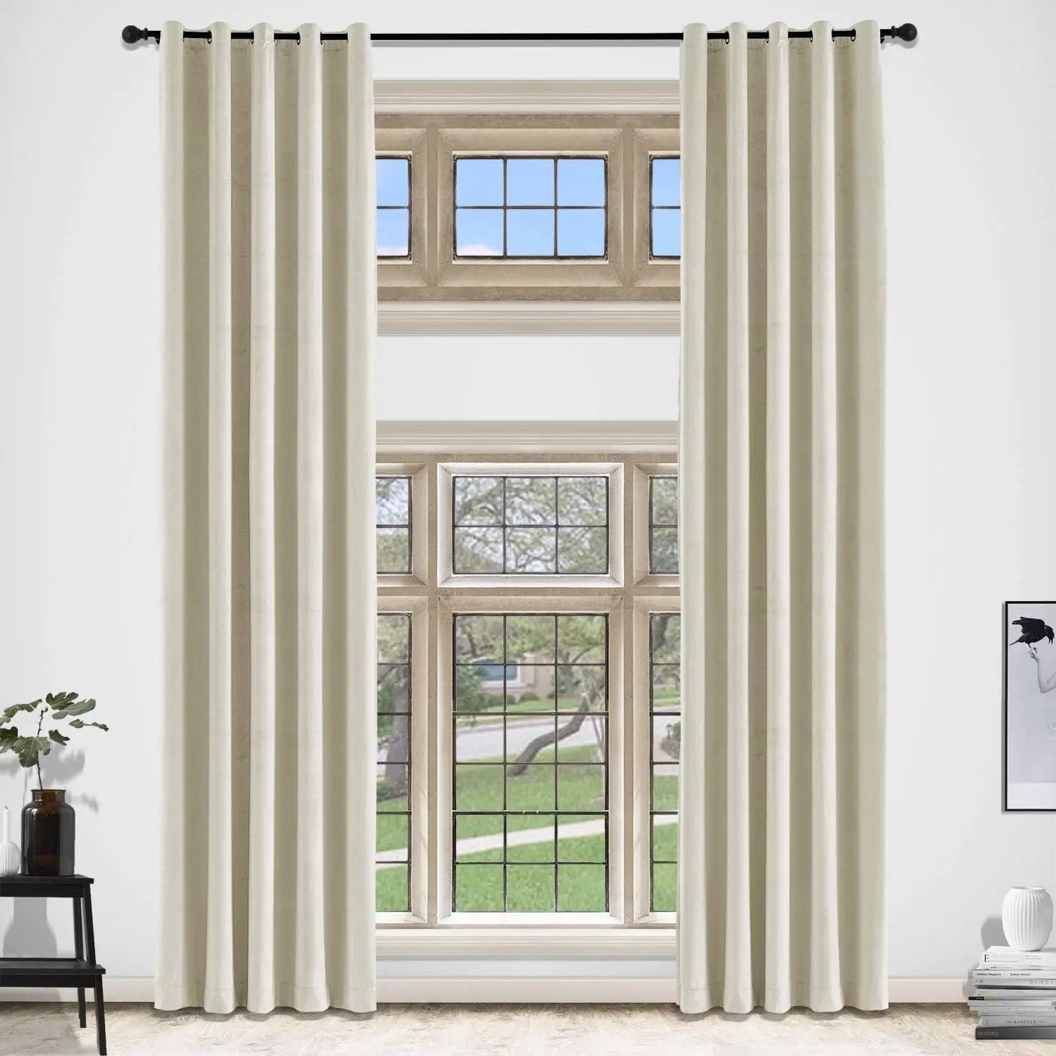 Rideau velours occultant moderne sur mesure salon chambre - vue 2 sur 10