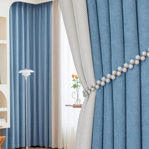 Rideau occultant moderne plissé pour salon chambre fenêtre