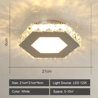 lustre cristal led moderne maison couloir balcon
