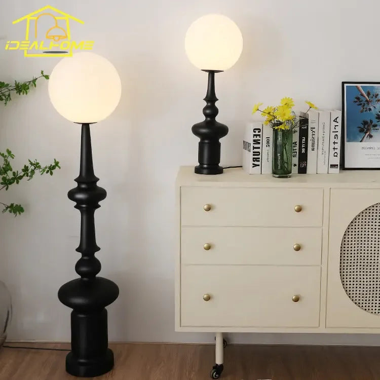 lampadaire colonne romaine vintage en résine design italien lumineux - vue 2 sur 7