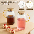 Carafe en verre avec couvercle pour boissons fraîches