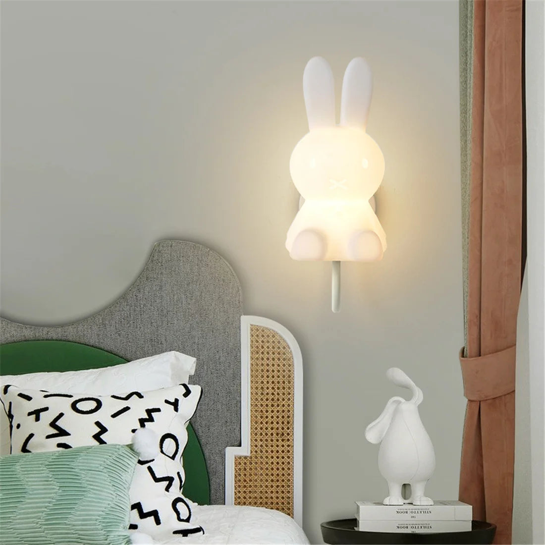 applique led murale pour enfants avec dessin de lapin - vue 7 sur 7