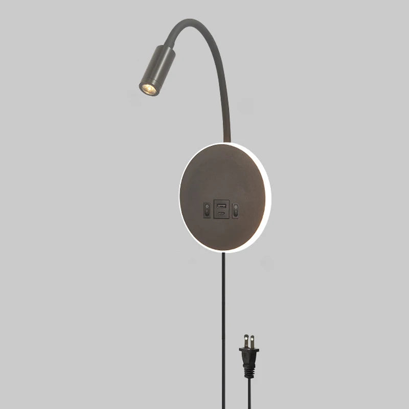 applique murale led réglable avec ports usb design moderne - vue 2 sur 22