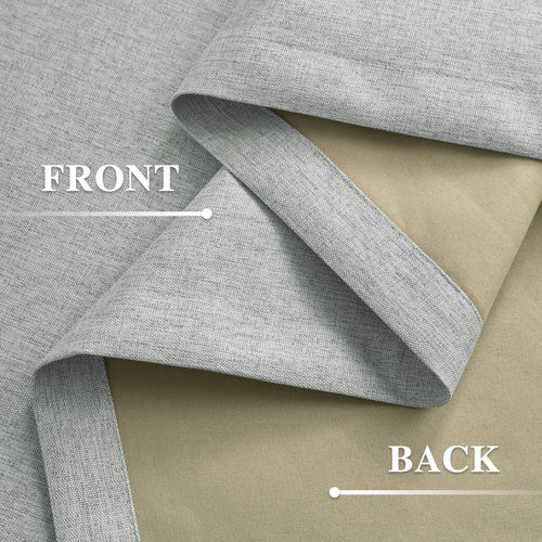 Rideau occultant sur mesure extra long style lin