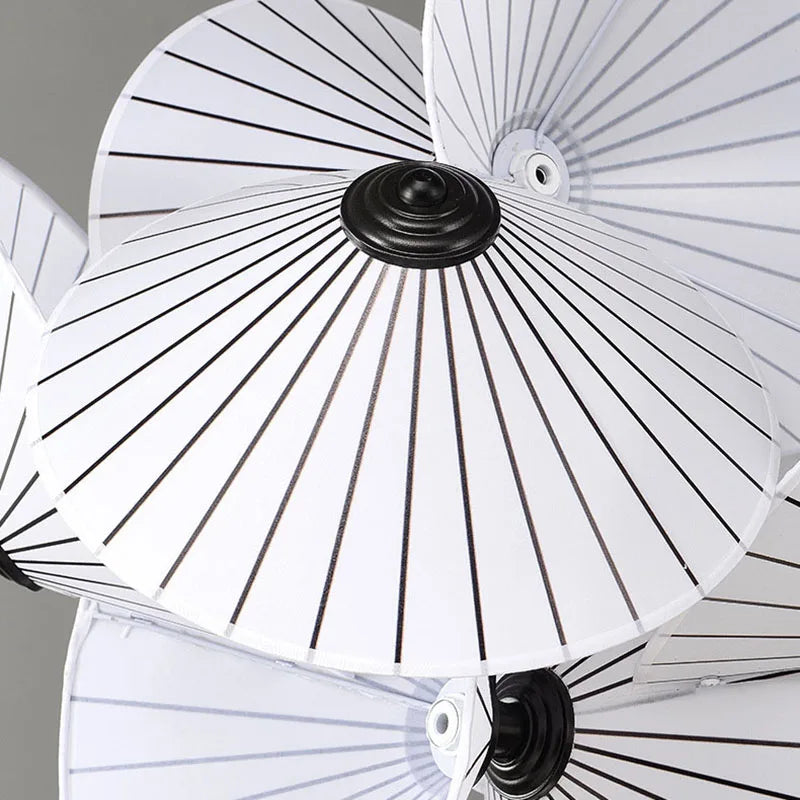 lustre design nordique avec abat-jour en tissu pour décoration maison