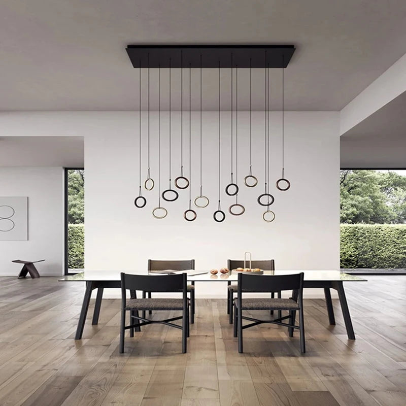 suspension anneau réglable 	 4000k art déco - vue 4 sur 10