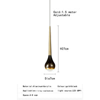 Lamp Minimalist Design Modern Pendant Light, LED Pendant Lighting For Bedroom Living Room Bathroom, Restaurant Single Hanging