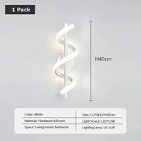 Applique murale nordique led noir blanc or