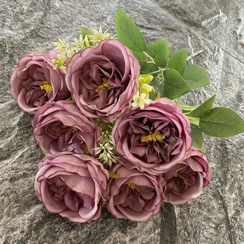 bouquet de roses en soie pour mariage et décoration intérieure - vue 18 sur 19