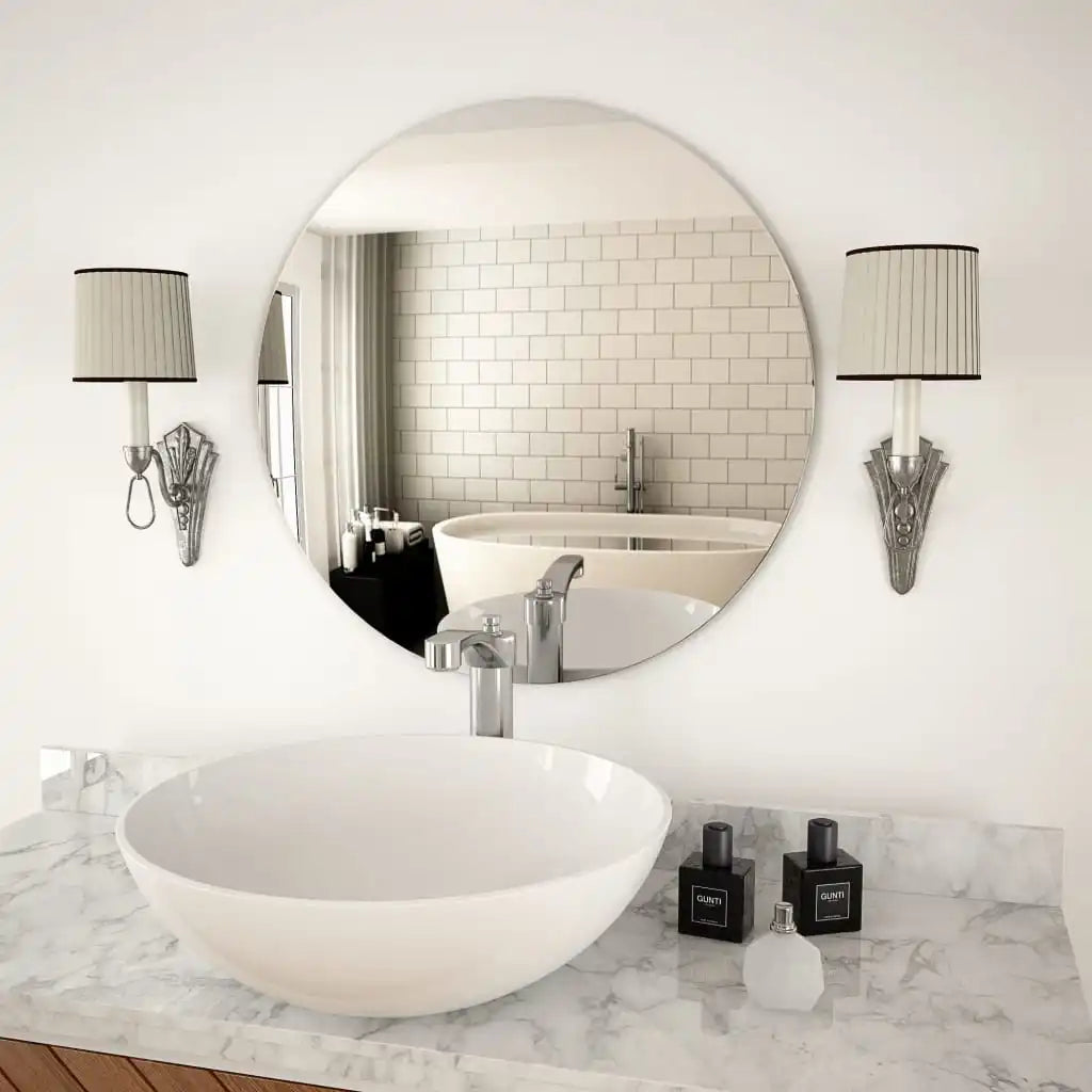 miroir mural rond en verre pour décoration intérieure - vue 3 sur 6