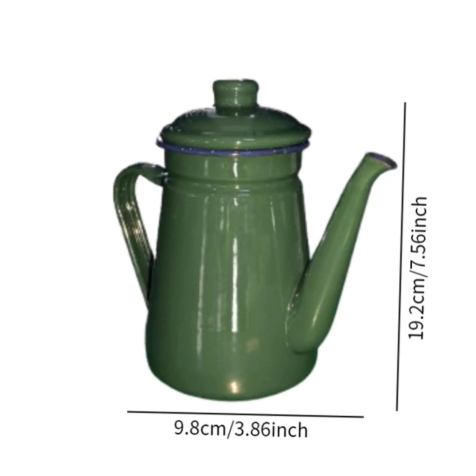 Cafetière émaillée vintage 1 1l poignée style rétro