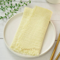 Serviettes de table gaze de coton style rustique
