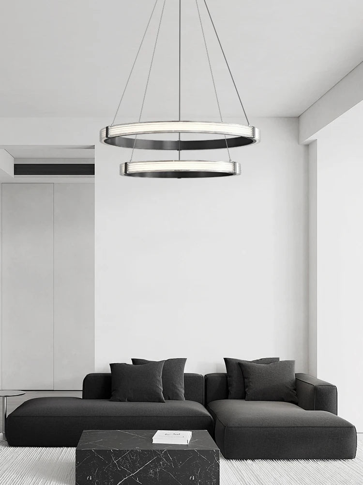 suspension circulaire de luxe postmoderne pour décoration intérieure élégante - vue 4 sur 12