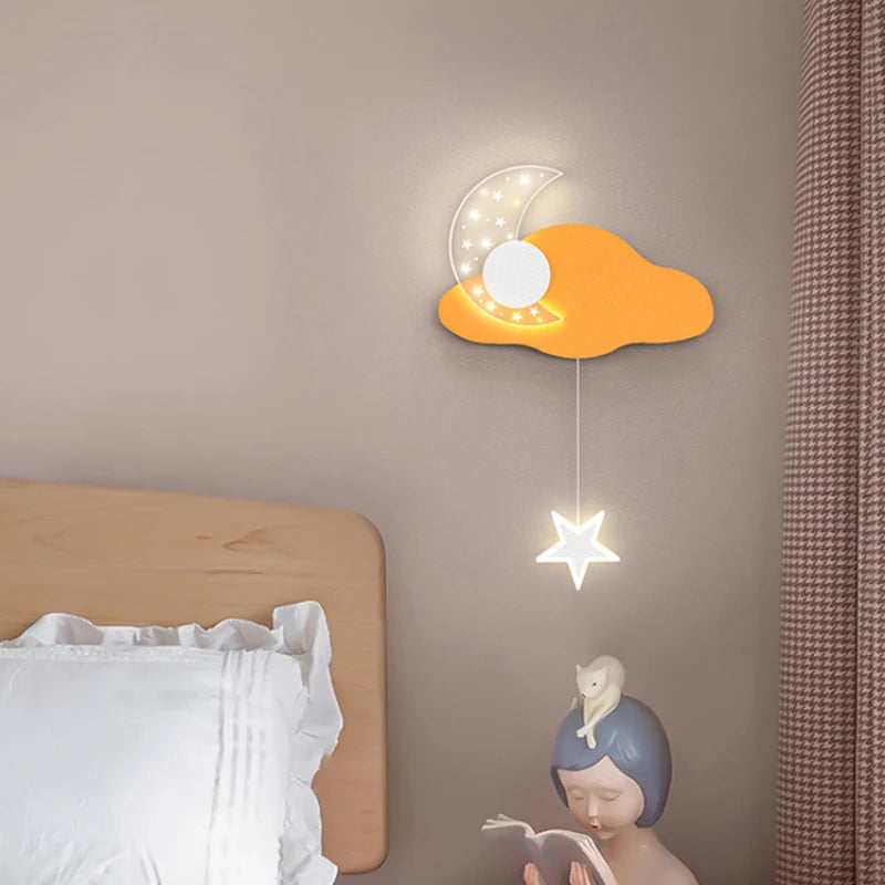 applique murale nuage et lune pour chambre d'enfant - vue 4 sur 22