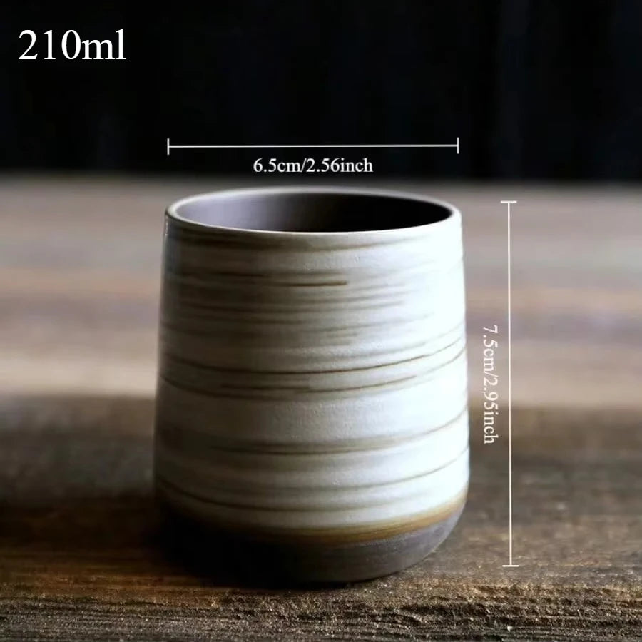tasse thé japonaise raku artisanale style kungfu brut - vue 7 sur 7