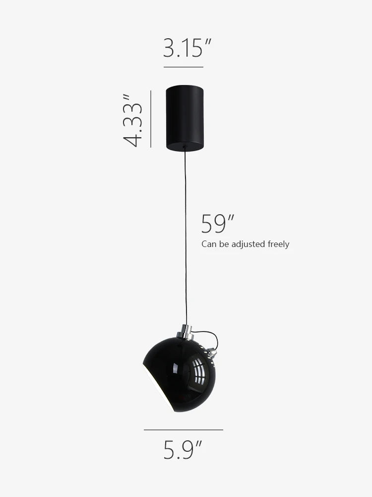 VOOL suspension sphérique magnétique moderne avec Angle réglable pour chambre et salle à manger - vue 7 sur 9