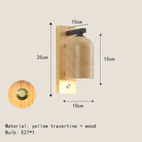 applique murale led en pierre naturelle pour hôtel avec interrupteur