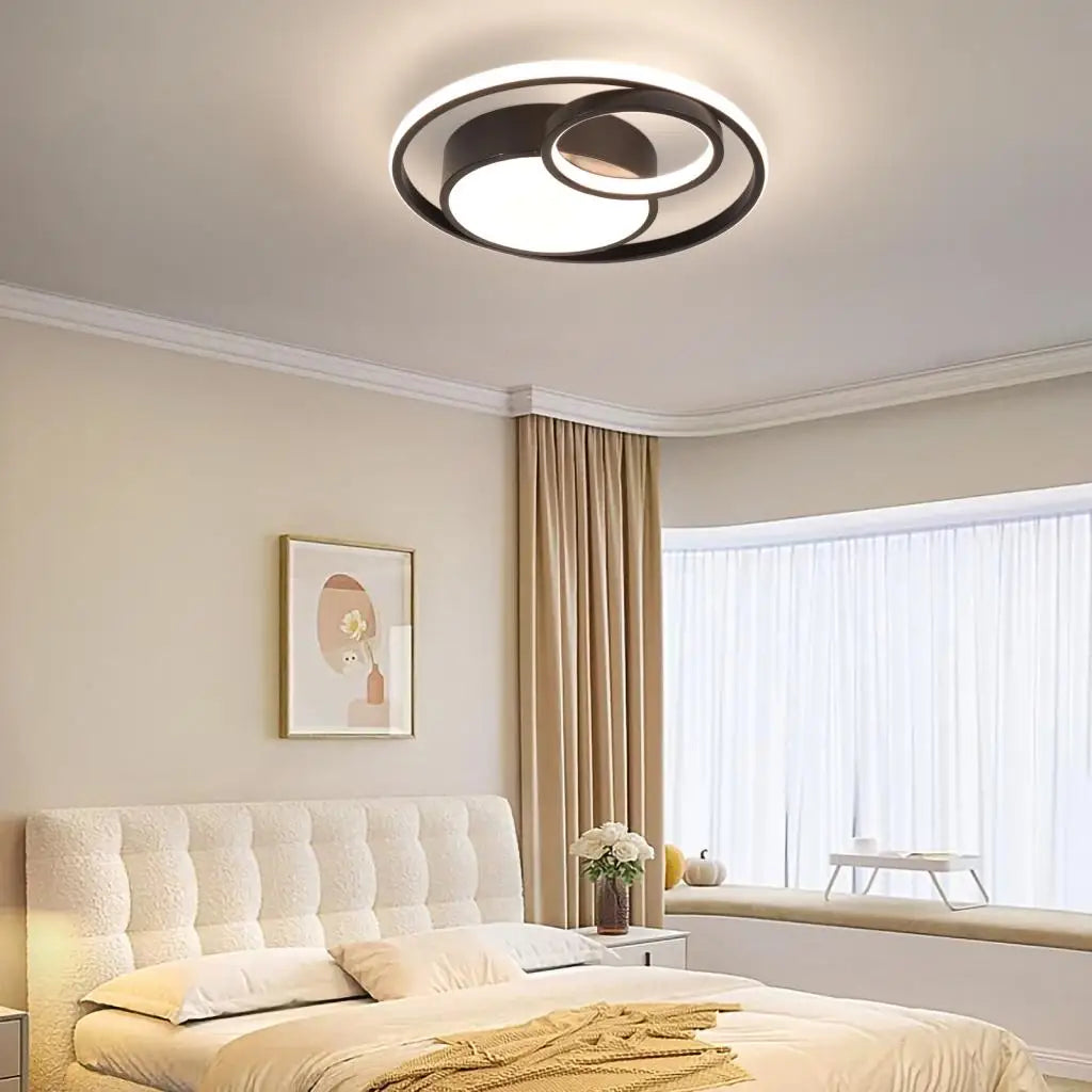 Plafonnier led moderne 3 couleurs maison - vue 4 sur 8