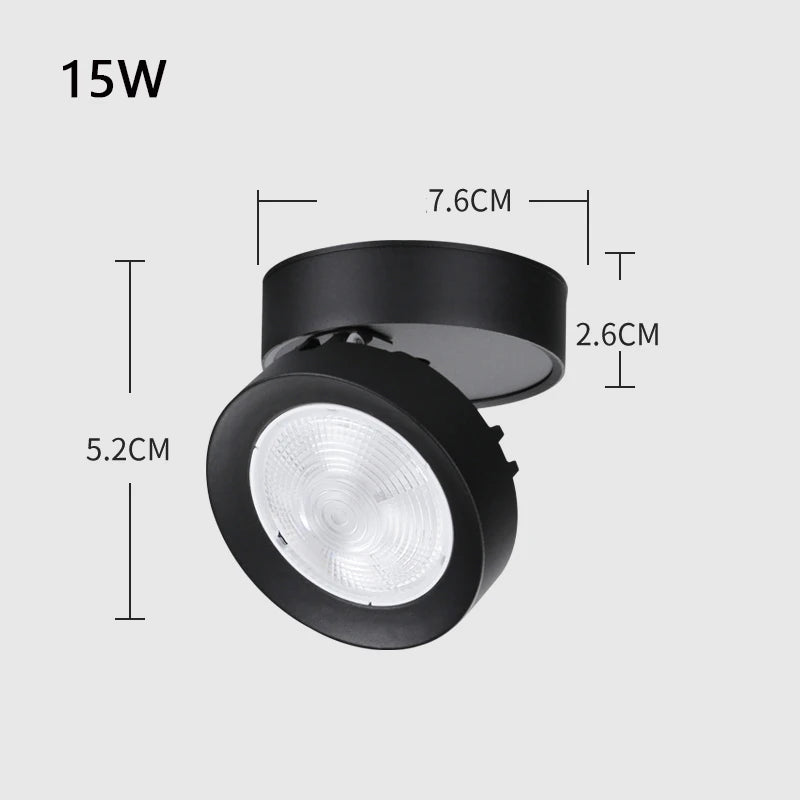 spot led pliable encastrable en aluminium pour maison ou bureau