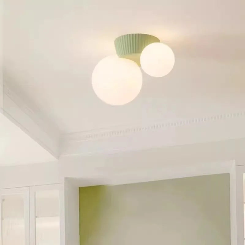 Plafonnier Moderne LED Crème Vent Simple Allée Lumière Porche Balcon Chambre Repas Chambre D'enfant Crème - vue 4 sur 9