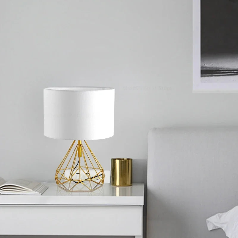 lampes de table géométriques rétro nordiques créatives pour décoration intérieure