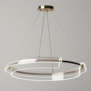 lustre led de luxe simple anneau dimmable pour maison hôtel