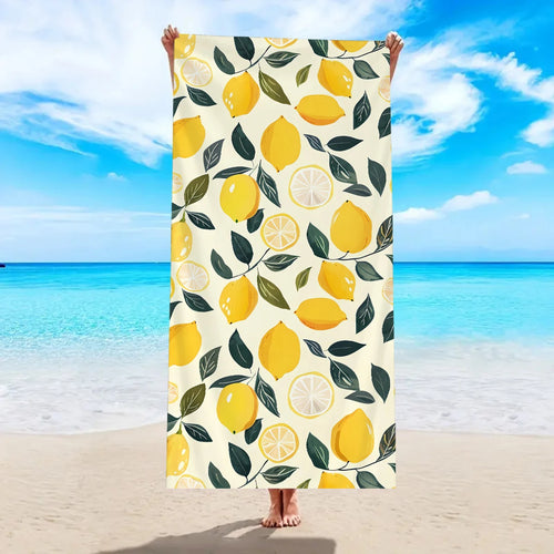 Serviette de plage motif animal microfibre séchage rapide