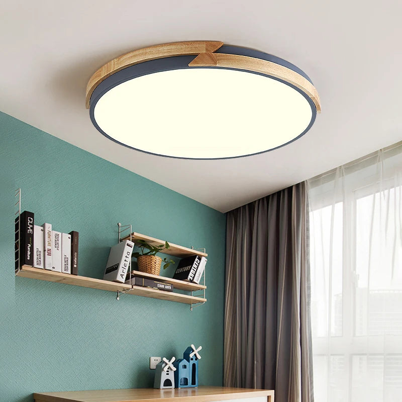 plafonnier led ultra-mince design nordique décoratif encastré - vue 6 sur 12