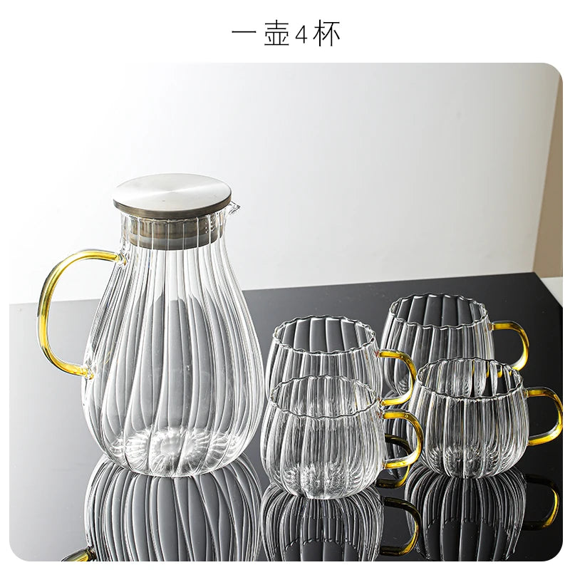 Pichet theiere verre borosilicate resistant chaleur moderne