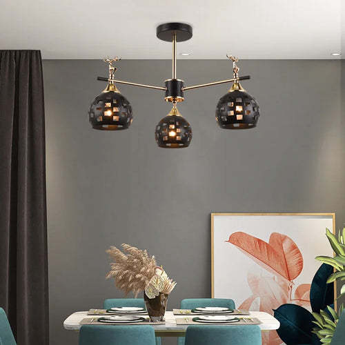 Style scandinave suspension lampe chambre plafonniers salon lampes suspendues cuisine plafond lustre E27 tête de lampe