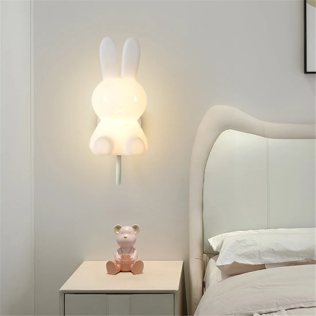 applique led murale pour enfants avec dessin de lapin - vue 5 sur 7