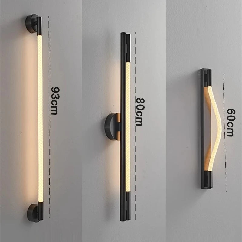 applique murale led minimaliste en silicone et fibre tissée