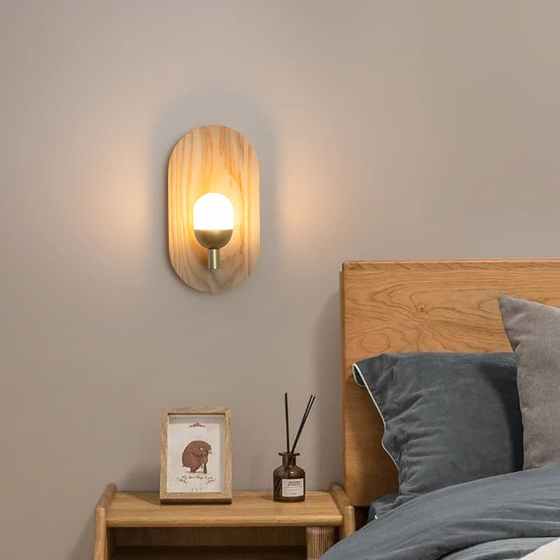 applique murale à led en bois pour décoration intérieure moderne - vue 2 sur 11