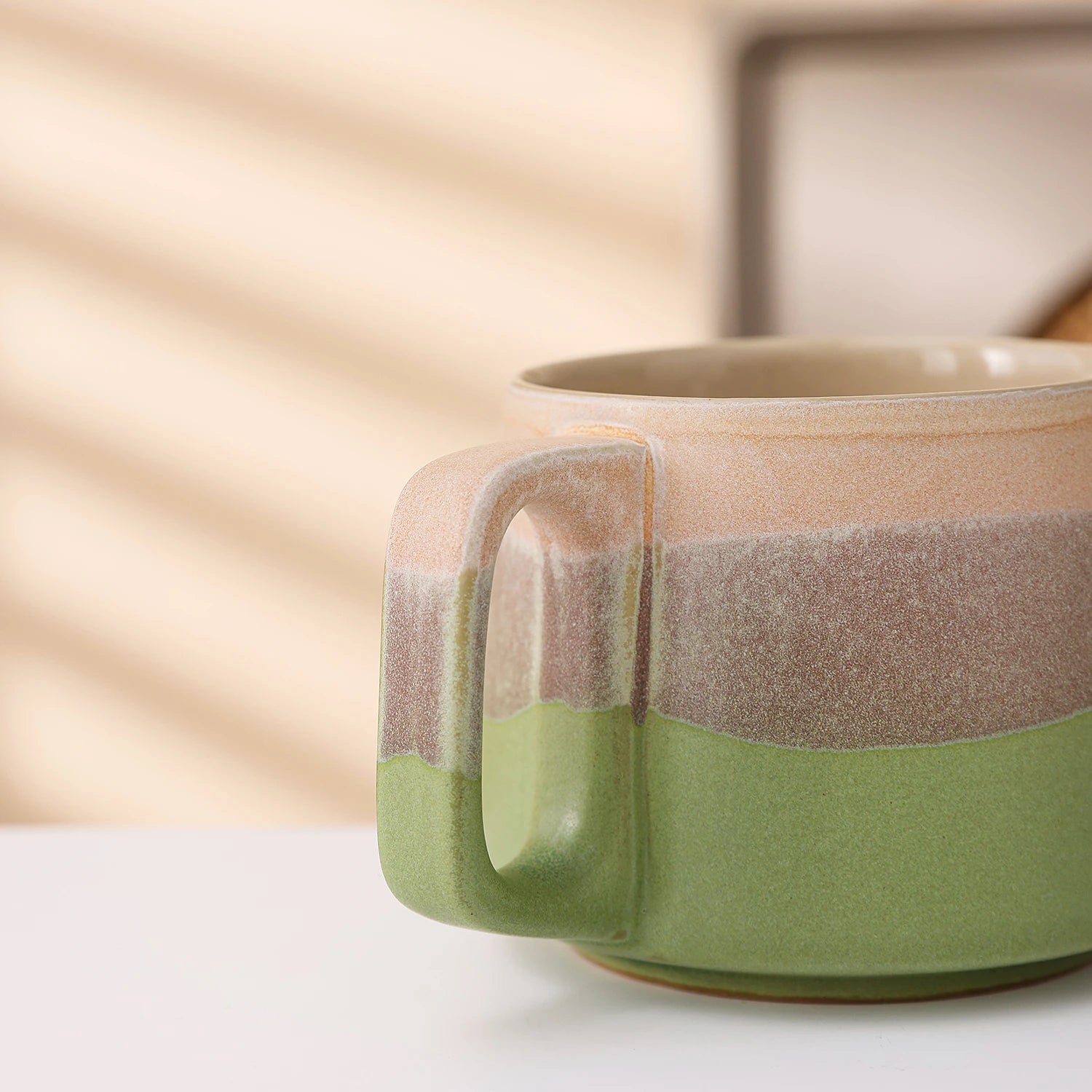 Mug ceramique porcelaine artisanal design elegant maison bureau - vue 6 sur 7