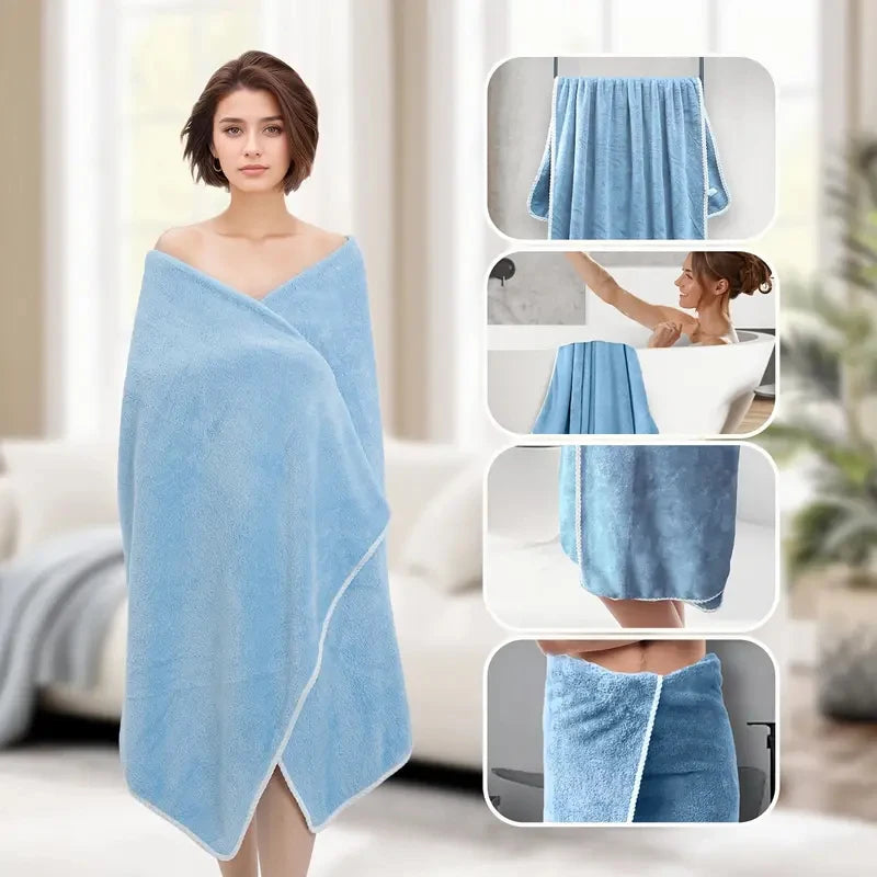 Serviette de bain polaire douce sechage rapide anti sable - vue 6 sur 7